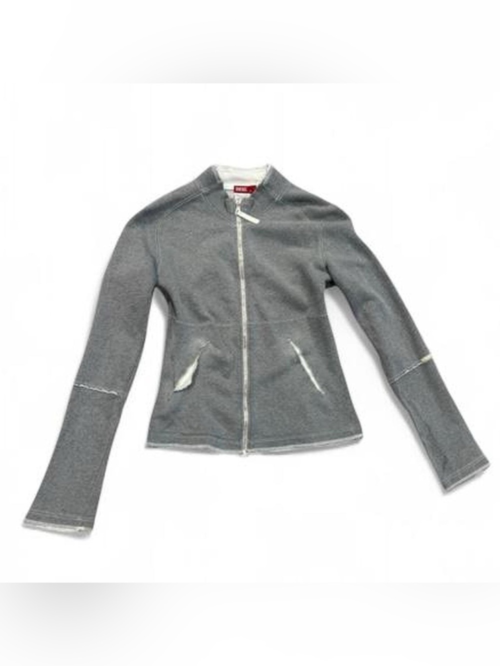 Y2K Diesel distressed sweatshirt track jacket